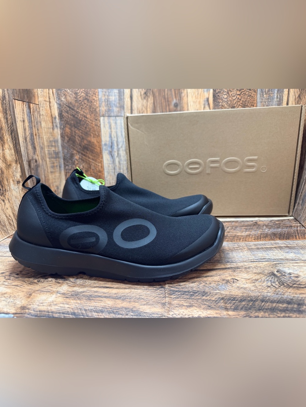 NEW OOFOS OOMG Sport Slip On Orthopedic Men’s Shoes Triple Black US